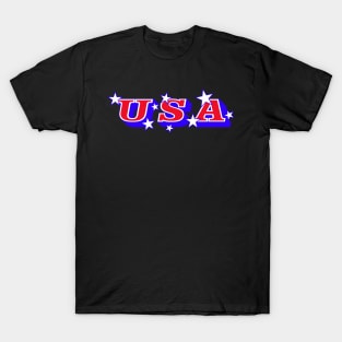 USA typographic design. T-Shirt